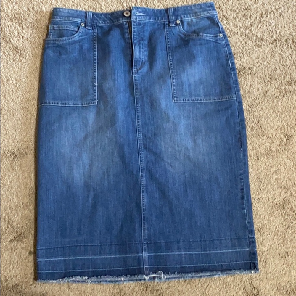 Jean midi skirt